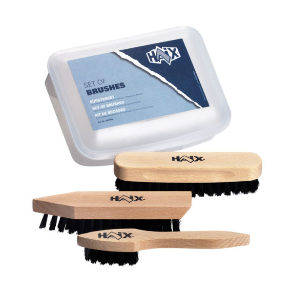 Kit de 3 brosses pour chaussures Haix, pour nettoyage, entretien et  polissage – Medlife